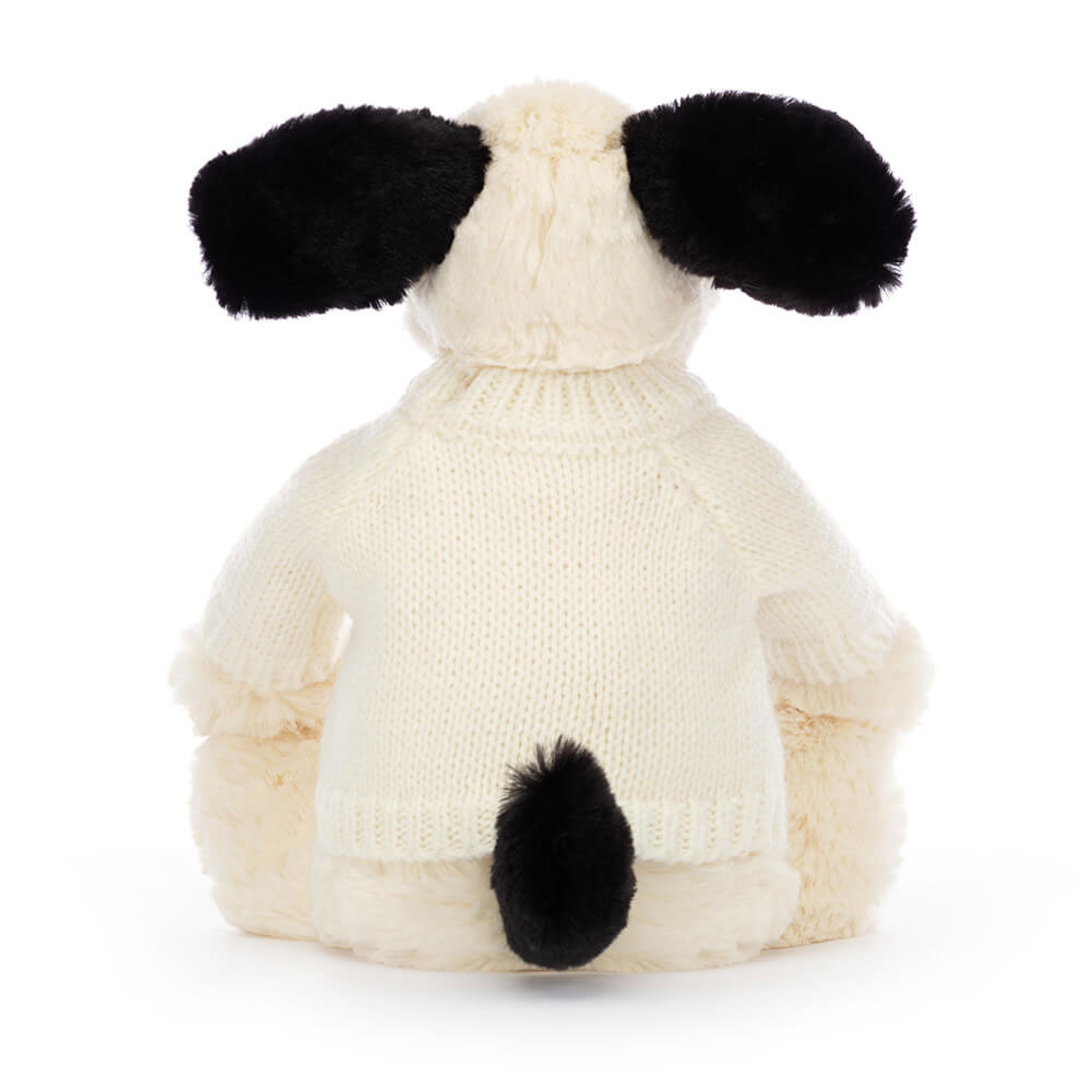 Bashful Black & Cream Puppy with Personalized Cream Jumper - Image 4